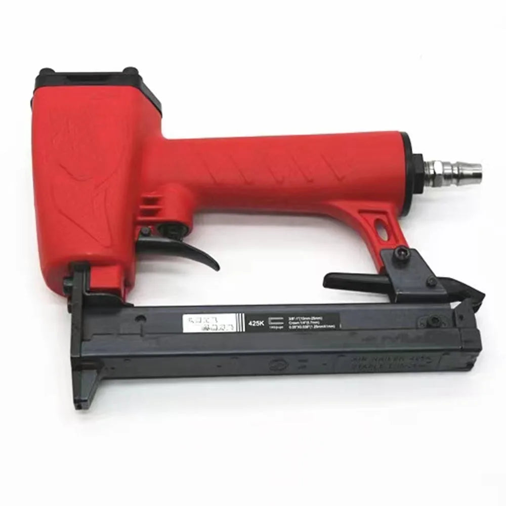 425K Air Nailer Stapler Gun Pneumatic U Type Gun for Rattan Alumium Metal Pole Furniture Staples