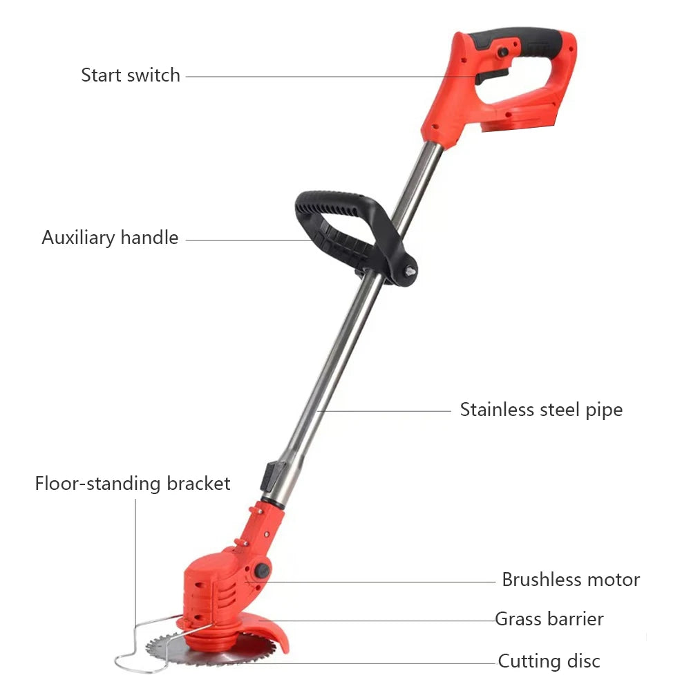 【2025 New】Cordless Lawn Mower Handheld Electric Grass Trimmer Adjustable Garden Tool Compatible With Makita 21V Battery
