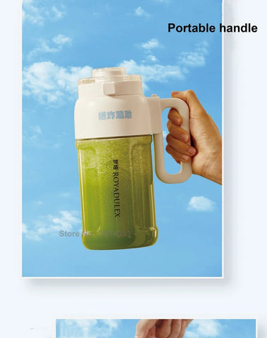 1000ml Wireless Juicer Blender Portable Drinking Cup Milkshake Mixer Juice Maker USB Rechargeable Home Juice Cup 1500mAh