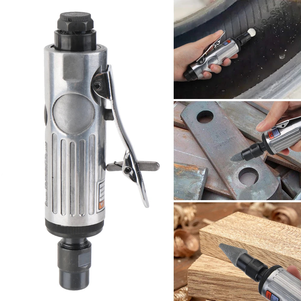 Car Tool Grinding Polishing Machine Kit 1/8" Air Die Grinder 16Pcs Pneumatic Die Grinder 1/4" Air Grinder Mill Engraving Tool
