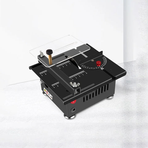 100 multi-functional table saw, mini desktop electric saw blade, adjustable speed and Angle, lifting blade, 16MM cutting depth