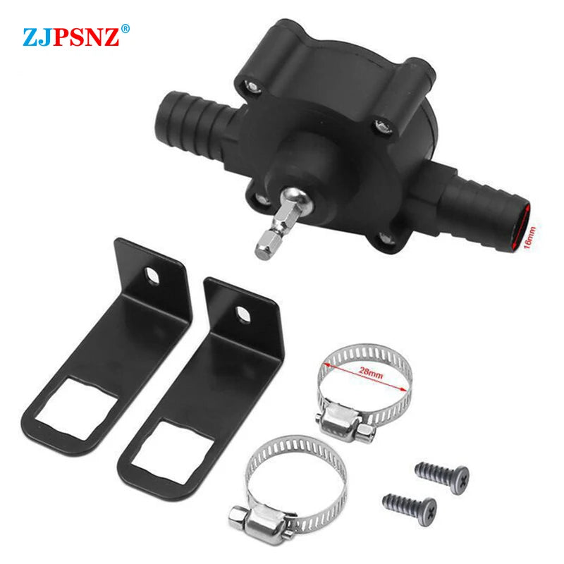 Electric Drill Pump Portable Mini Diesel Oil Fluid Water Pump Hand Self-priming Liquid Transfer Pumps Home Garden Outdoors
