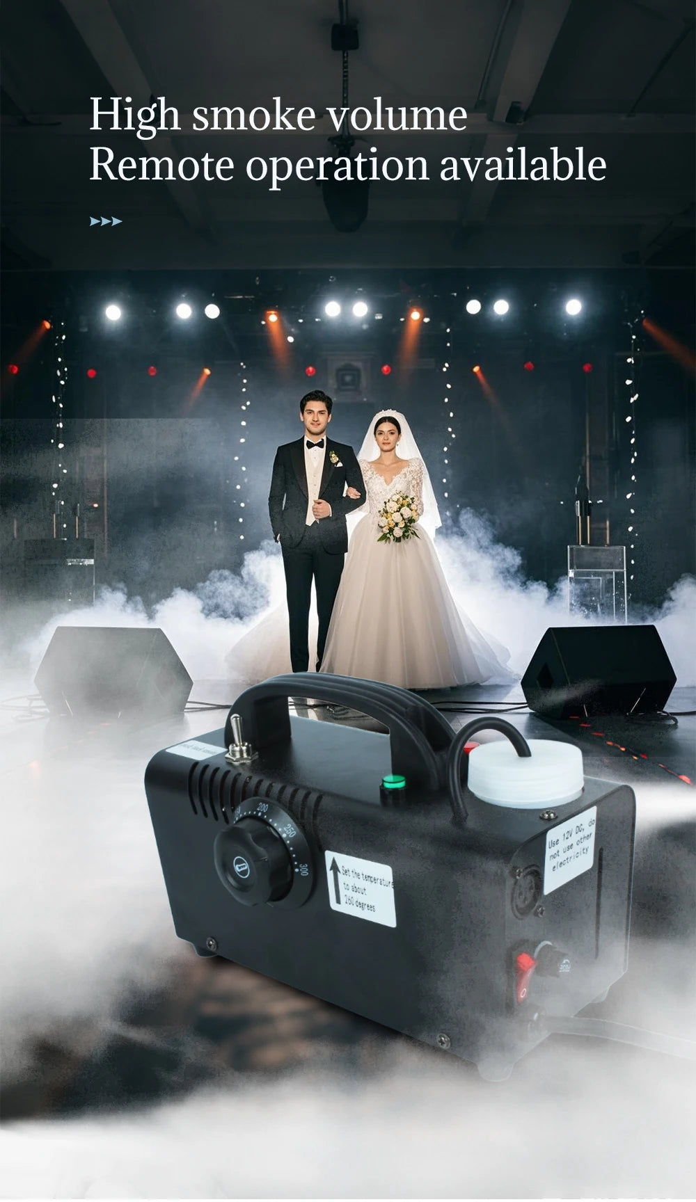 12V Water Mist Fog Machine Low Smoke Machine Auto Car Sprayer Outdoor Photography Machine For DJ Stage Wedding Music Party