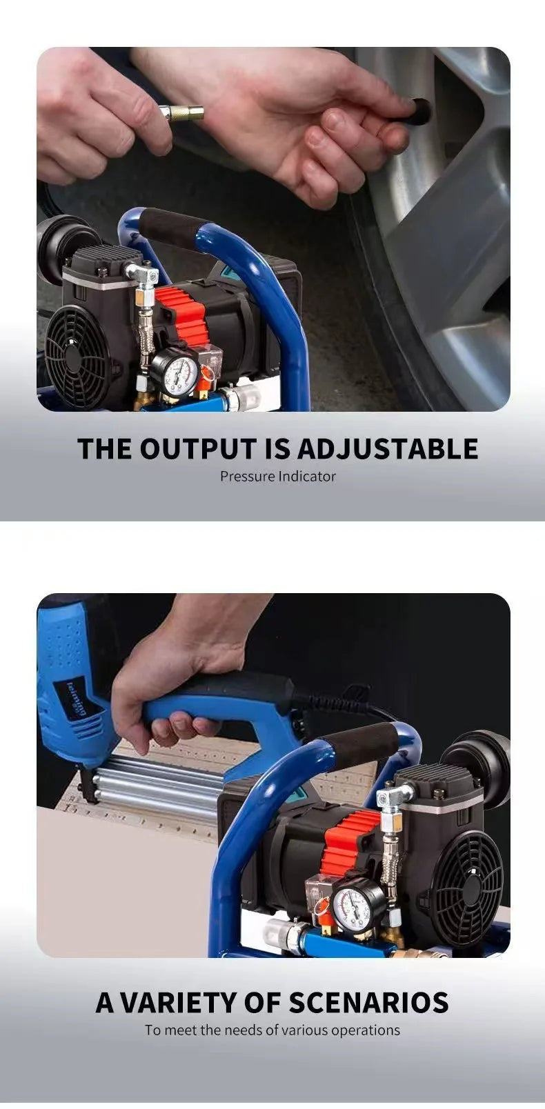 Rechargeable lithium air compressor car small portable wireless pump cylinderless lithium air compressor