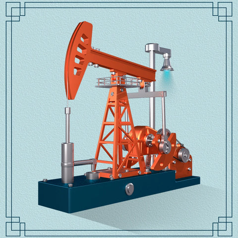 DIY Pumping Engine Model Kit Unit Metal Mechanical Art Assembly Ornaments Model Simulation Science Educational Teaching Toy Gif