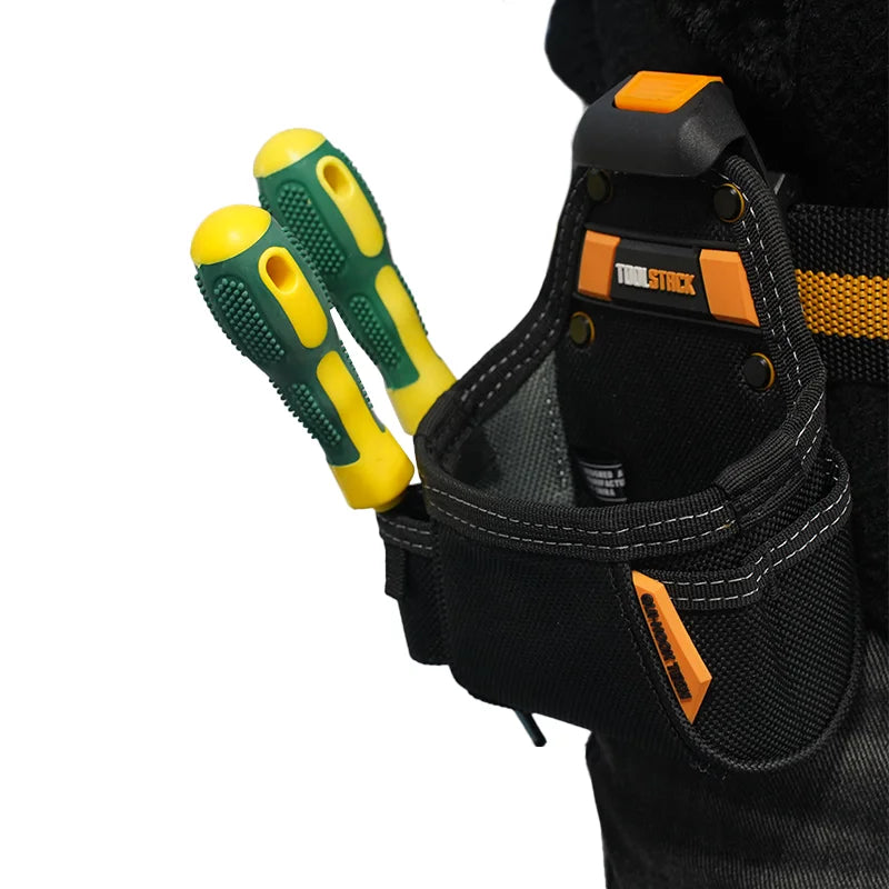 TOOLSTACK Mini Utility Toolkit Quality Hardwear Carpenter Work Tools Bag Quick-Hook Service Kit Hammer & Screwdriver Waist Pouch