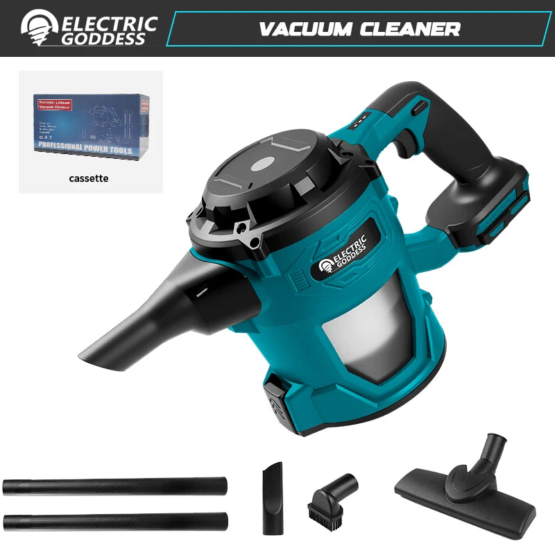16000pa Brushless Electric Vacuum Cleaner Handheld Rechargeable Dry/Wet Dust Carpet Collector Machine for Makita 18v Battery Pin