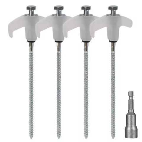 4/10pcs Outdoor Tent Ground Nail 20CM Screw Anchor Stakes Pegs For Trap Shelter Carbon Steel Hexagonal Head Camp Accessories