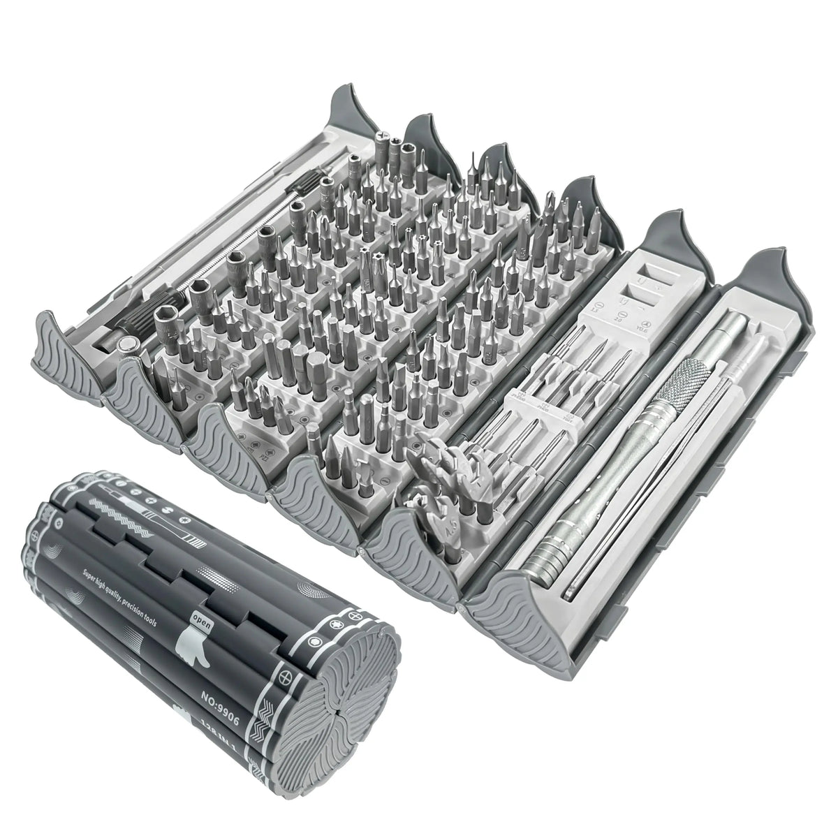 128 in 1 Electronics Precision Screwdriver Set Professional Magnetic Repair Tool with 122 Bits for Computer, PC, iPhone, Laptop