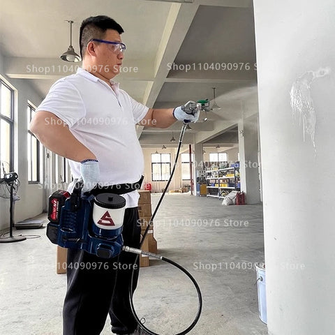 Backpack Handheld Sprayer Paint Paint High Pressure Airless Lithium Battery Charging Convenient Plunger Wall Repair Machine