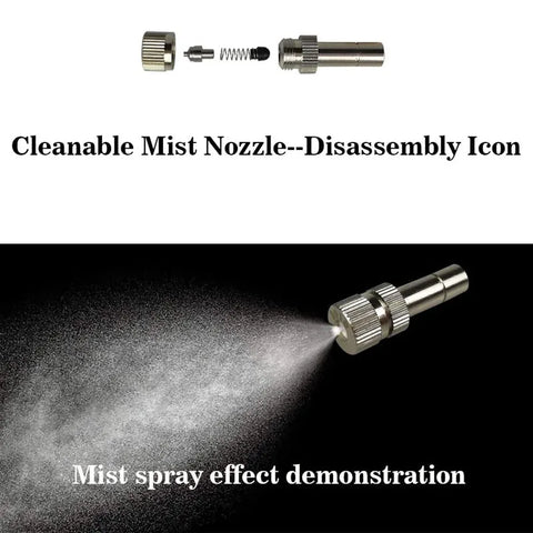 Water Mist Atomizer Electric Sprayer Misting Cooling System Garden Nebulizers Water Fog Plant Mister Nozzles