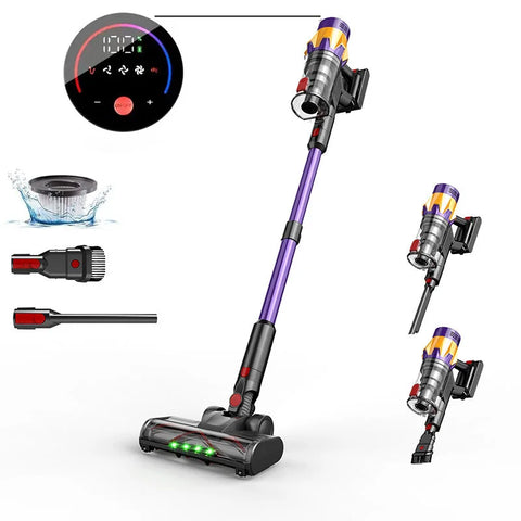 Handheld Vacuum Cleaner 45KPa 550W Brushless Motor LED Touchscreen,Removable Battery, Cordless Stick Vacuum for Home Pet Clean