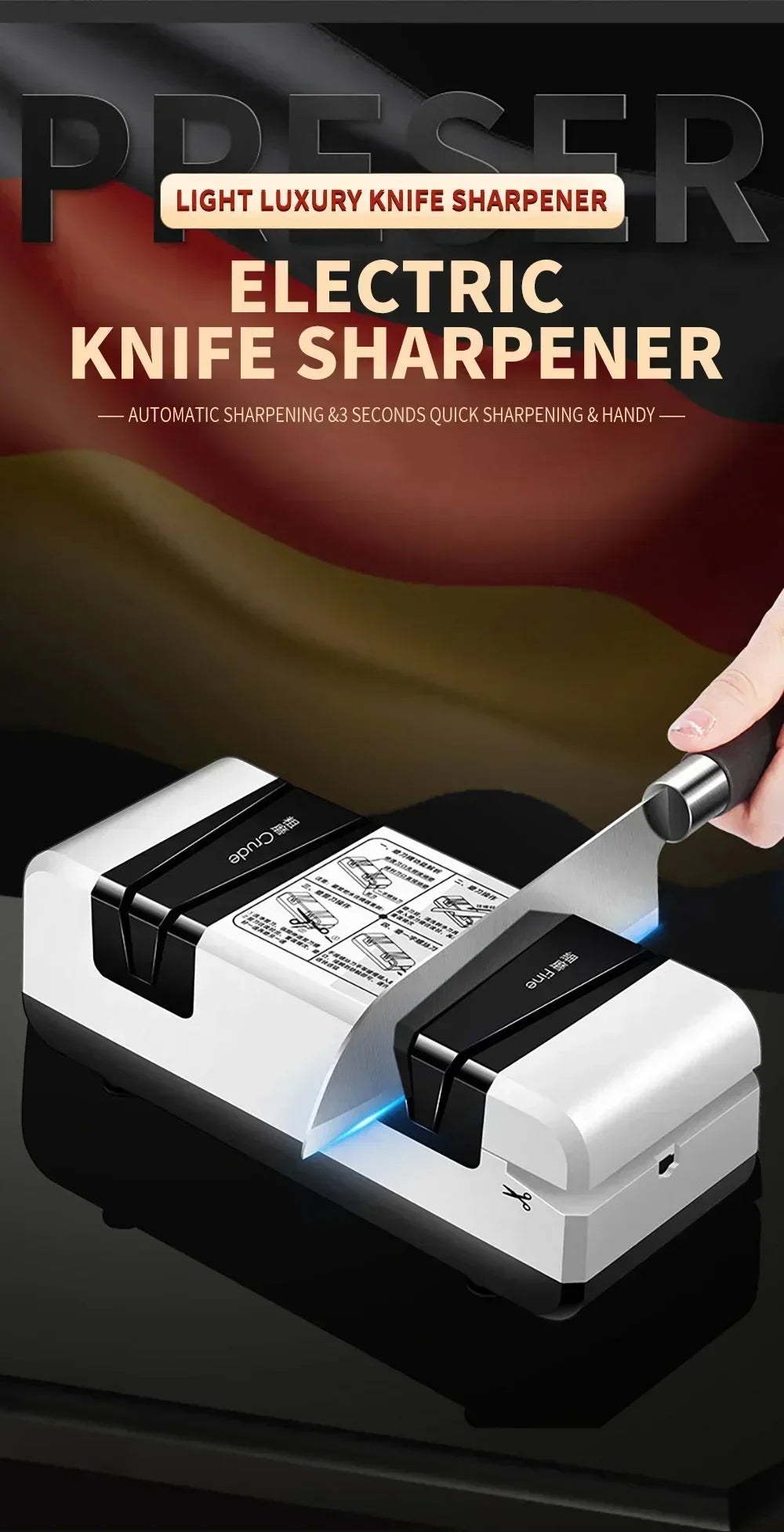 Electric Knife Sharpener Multi-function Automatic Cut Sharpener For Slotted screwdrivers Scissors Knives Electric Fast Sharpener