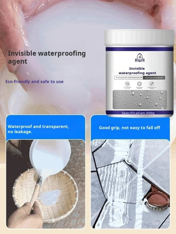 【Transparent Liquid Wall Waterproof Adhesive】Clear Waterproof Coating for Wall Leak Repair Invisible Protection Easy Application