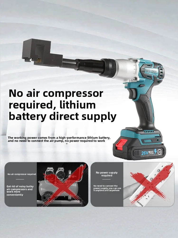 Suitable for Aluminum Alloy Doors and Windows Lithium Battery Drainage Punching Machine Pneumatic Punching Gun Water TankMilling