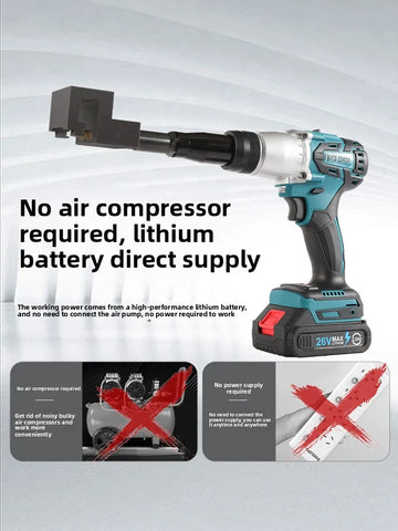Suitable for Aluminum Alloy Doors and Windows Lithium Battery Drainage Punching Machine Pneumatic Punching Gun Water TankMilling