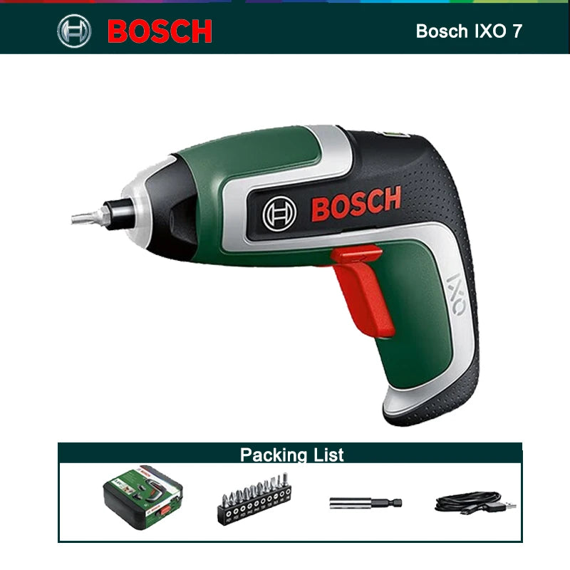 Bosch IXO 7 Cordless Electric Screwdriver Mini Electric Drill 5.5Nm 235rpm 3.6V  Rechargeable Screwdriver Power Tool