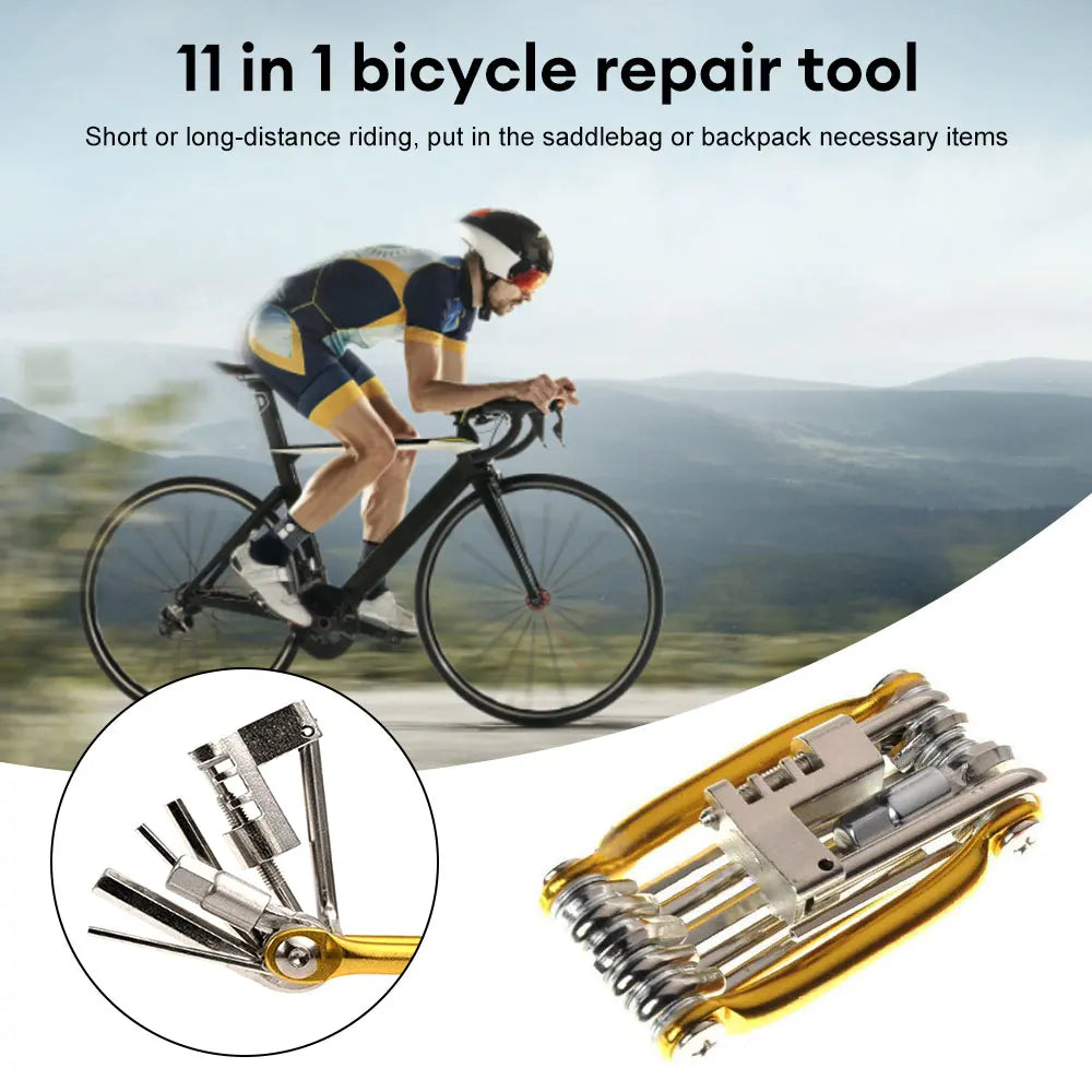 10 in1 Multifunction Bicycle Repairing Set Multipurpose MTB Bike Repair Tool Kit Wrench Screwdriver Chain Hex Spoke Repair Tools