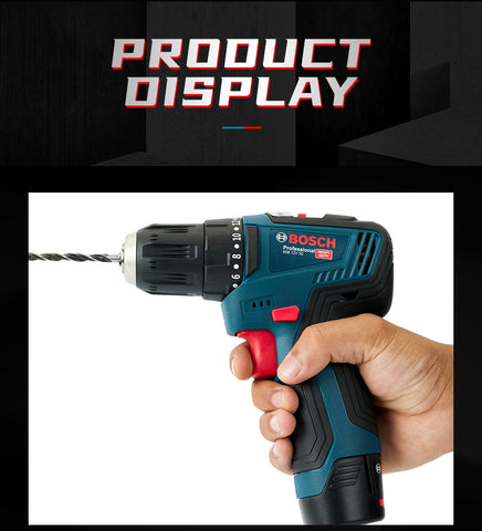 Bosch GSB-12-V30 Electric Drill DIY Professional Heavy Duty Cordless Driver Multifunctional Household Electric Screwdriver