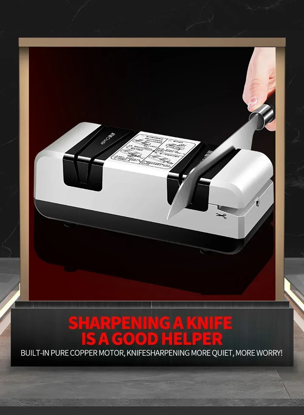 Electric Knife Sharpener Multi-function Automatic Cut Sharpener For Slotted screwdrivers Scissors Knives Electric Fast Sharpener
