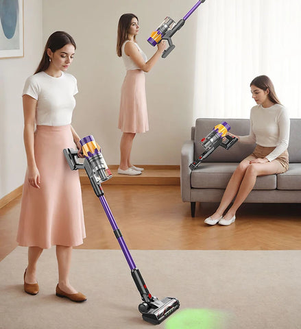Handheld Vacuum Cleaner 45KPa 550W Brushless Motor LED Touchscreen,Removable Battery, Cordless Stick Vacuum for Home Pet Clean
