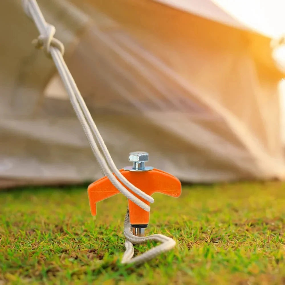 4/10pcs Outdoor Tent Ground Nail 20CM Screw Anchor Stakes Pegs For Trap Shelter Carbon Steel Hexagonal Head Camp Accessories