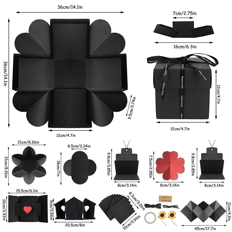 DIY Explosion Photo Album Gift Box Storage Box Valentine's Day Surprise Gift Box Romantic Couple Creative Gift