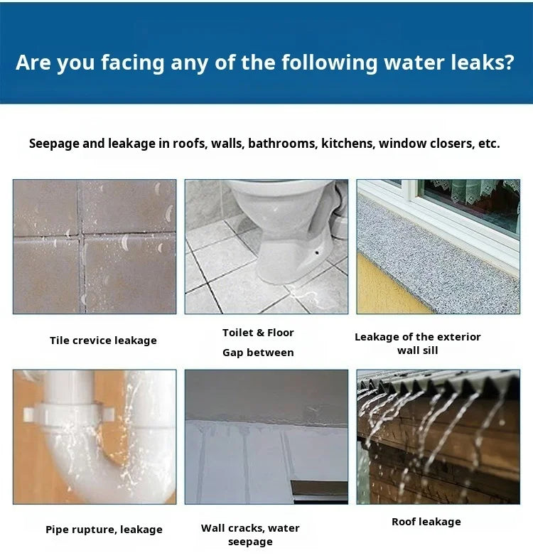 【Transparent Liquid Wall Waterproof Adhesive】Clear Waterproof Coating for Wall Leak Repair Invisible Protection Easy Application