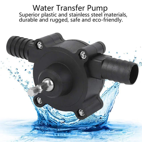 Electric Drill Pump Hand Self-priming Mini Transfer Pumps Portable Diesel Oil Fluid Water Pump Home Garden Outdoor Tool