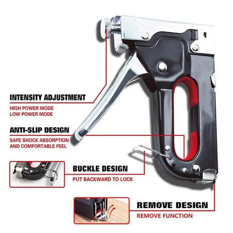 4-in-1 Manual Nail Gun Tool Durable Air Nailer for DIY, Home Decoration, Camping & Industrial Use