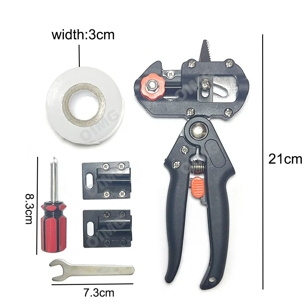 Garden Grafting Tool Pruning Shears Cutting Tool for Plant Branch Vine Fruit Trees with 3 Blades Professional Grafting Scissors
