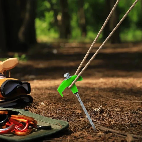 4/10pcs Outdoor Tent Ground Nail 20CM Screw Anchor Stakes Pegs For Trap Shelter Carbon Steel Hexagonal Head Camp Accessories
