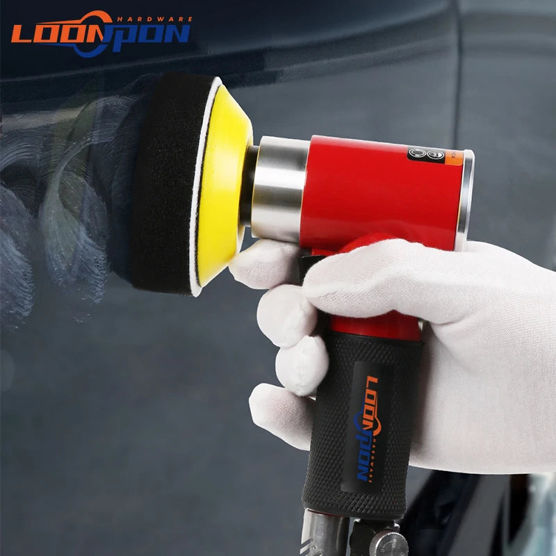Loonpon Orbit Air Sander Mini Polisher 2"/3" Pneumatic Tools Grinding Machine Set Air Tool for Car Polishing Waxing Rust Removal