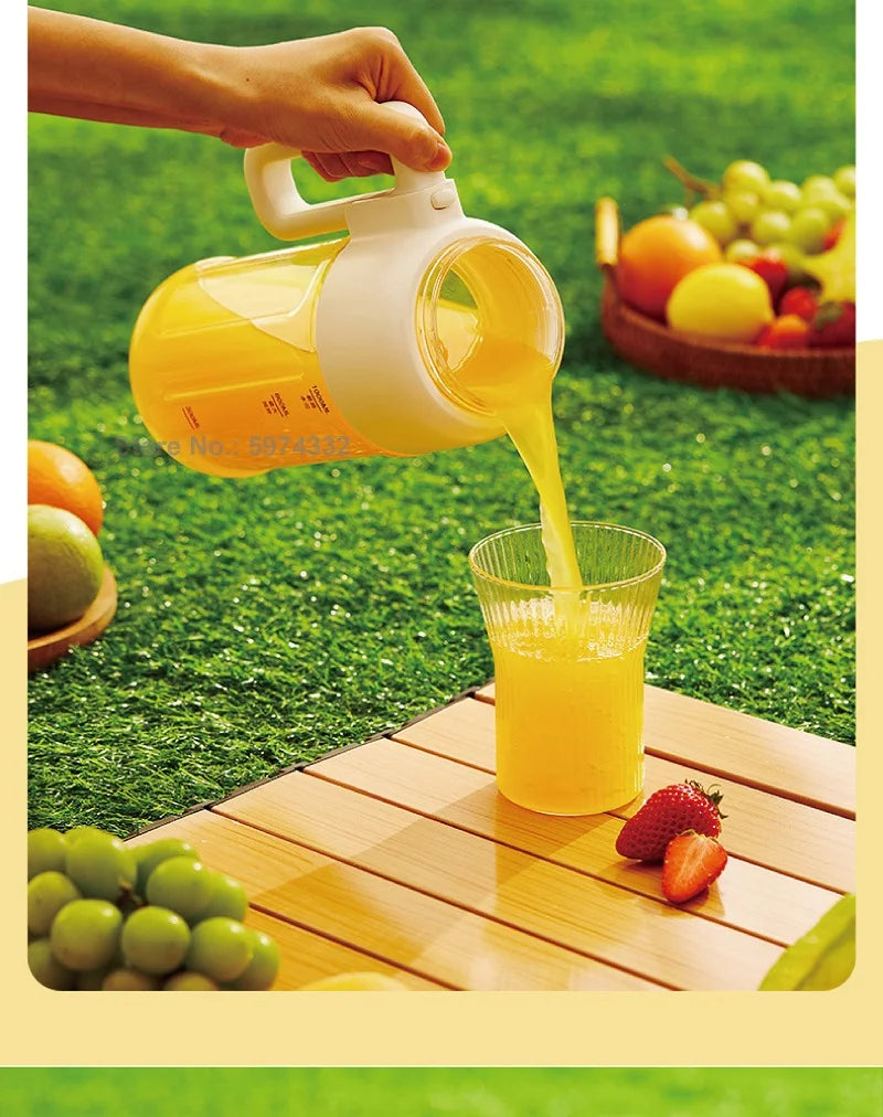 1000ml Wireless Juicer Blender Portable Drinking Cup Milkshake Mixer Juice Maker USB Rechargeable Home Juice Cup 1500mAh