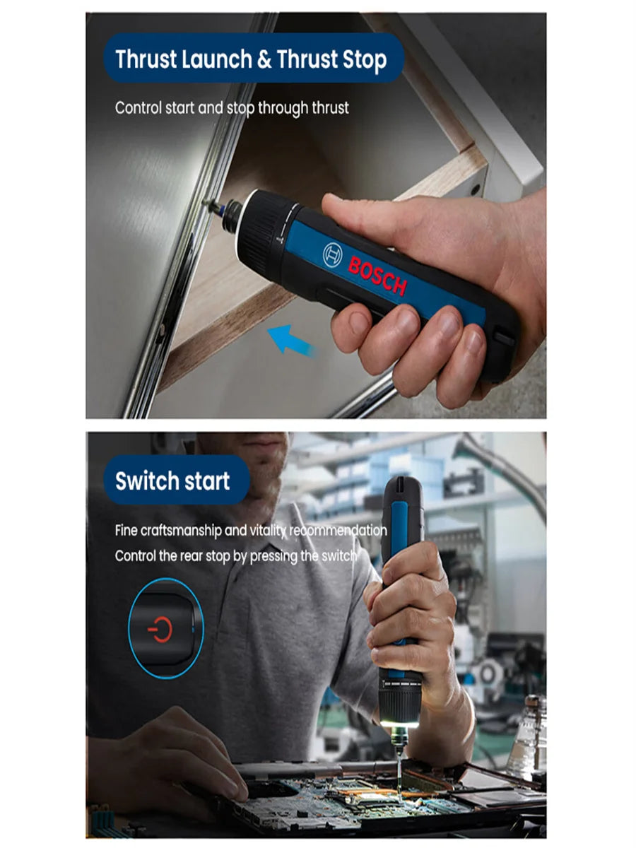 Bosch GO 3 Electric Screwdriver 3.6V 5Nm Cordless Mini Hand Drill Rechargeable Screw Driver GO3 Bosch Multi-Function Power Tool