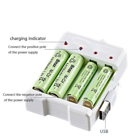 Rechargeable AA Battery Smart Charger Lithium Battery Charger Battery Charger Battery Charging Station Batteries USB Charger
