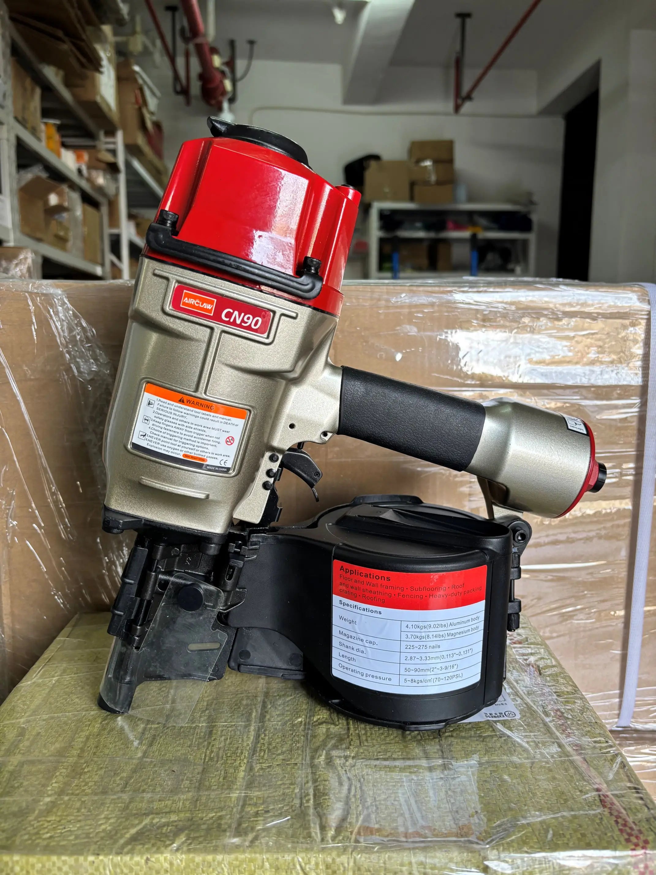 50-90mm nails Air Pallet Nailer Coil Nail Gun CN90