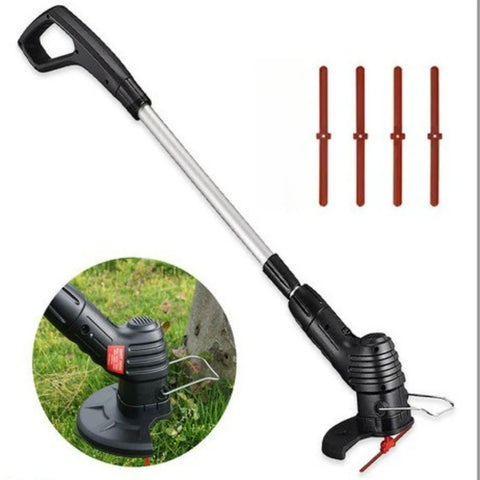 Cordless Electric Grass Trimmer Handheld Rechargeable Lawn Mower Garden Tool for Flower Beds Pruning Trimming Small Yard