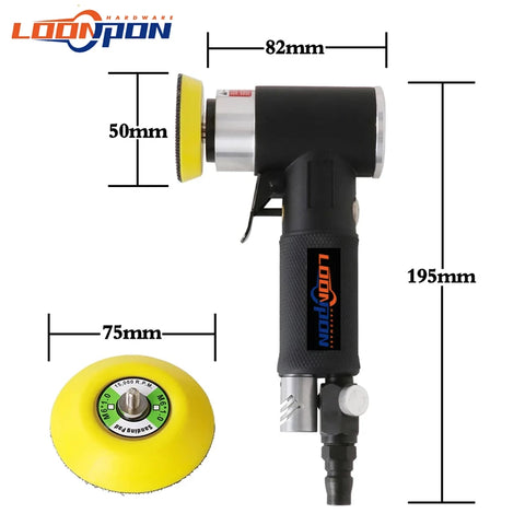 Loonpon Orbit Air Sander Mini Polisher 2"/3" Pneumatic Tools Grinding Machine Set Air Tool for Car Polishing Waxing Rust Removal