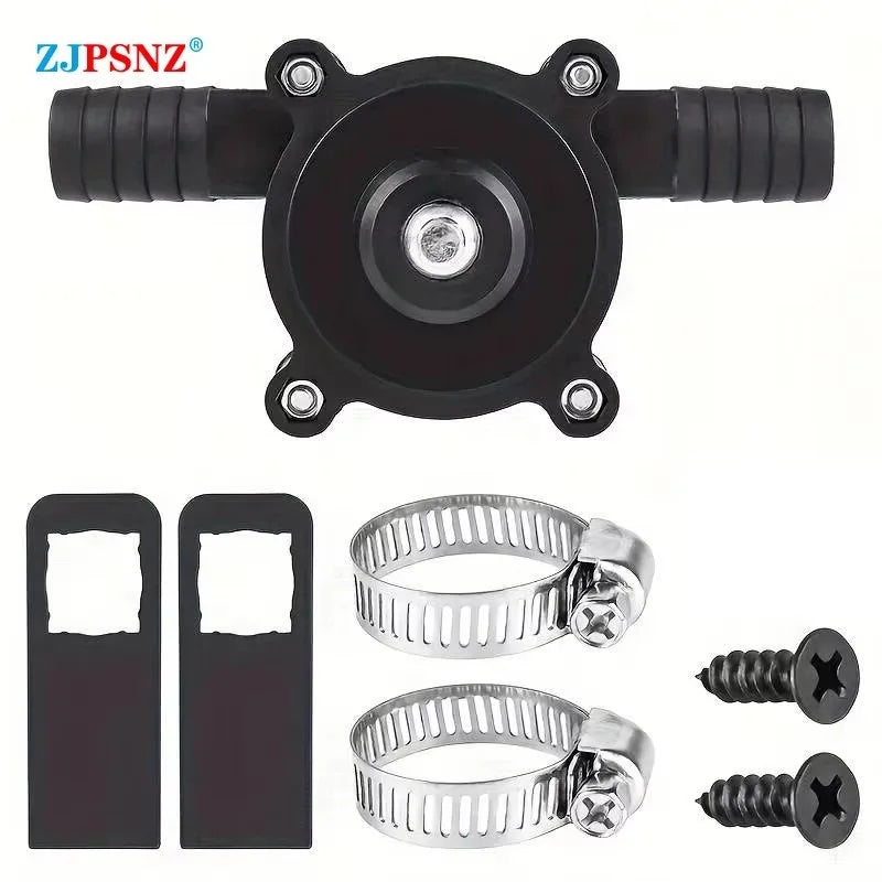 Electric Drill Pump Portable Mini Diesel Oil Fluid Water Pump Hand Self-priming Liquid Transfer Pumps Home Garden Outdoors