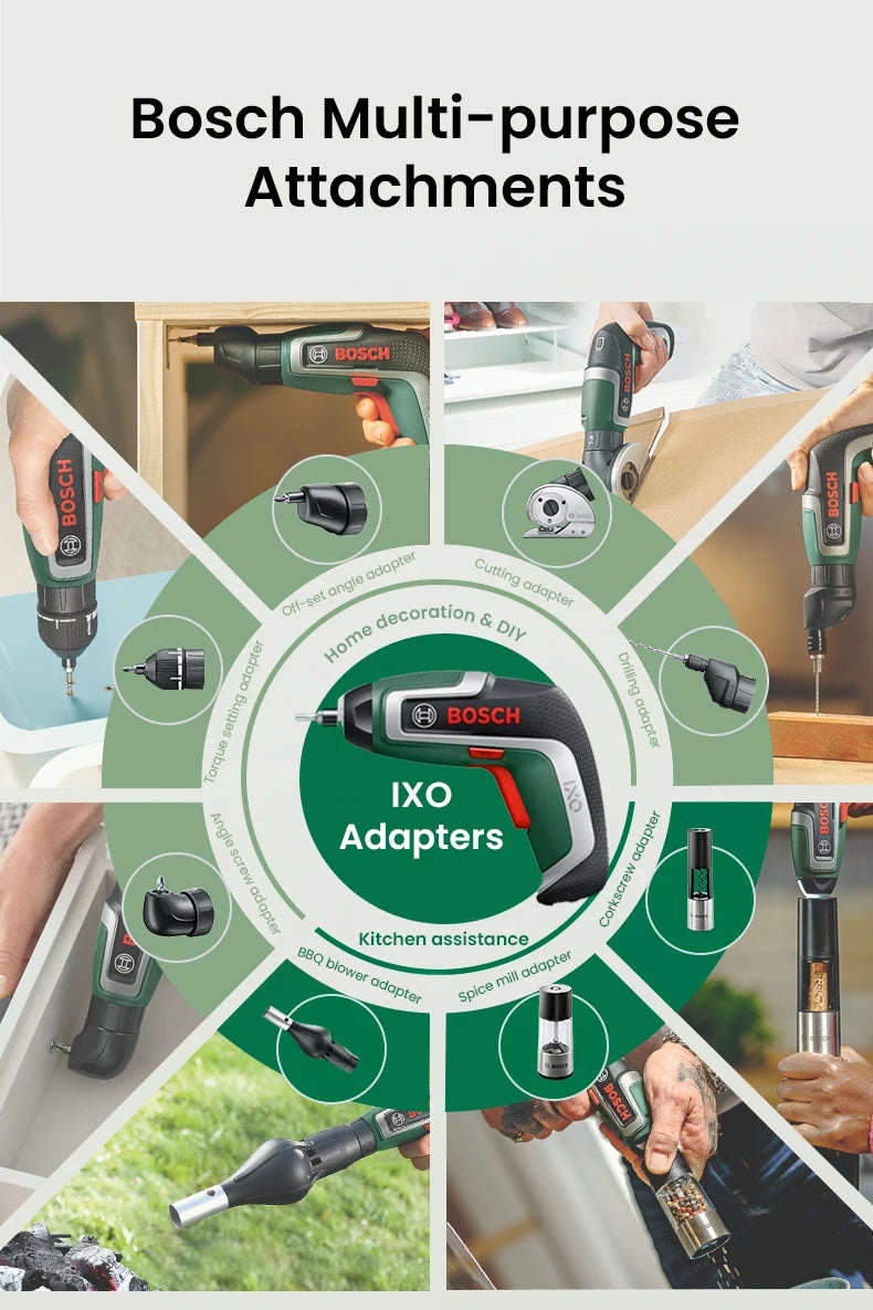 Bosch IXO 7 Cordless Electric Screwdriver Mini Electric Drill 5.5Nm 235rpm 3.6V  Rechargeable Screwdriver Power Tool