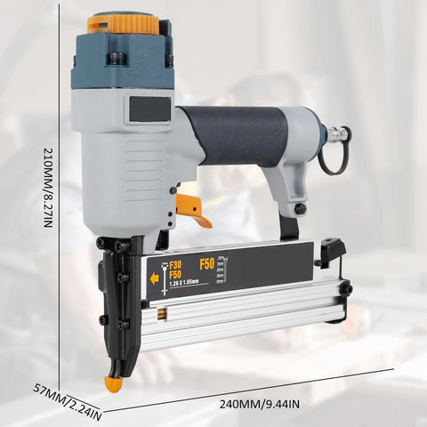 Powered Nailer Pneumatic Nail Gun T50 F50 440K 16Ga/18Ga Air Brads Nailer Cordless for Carpenter Fence Floor Furniture