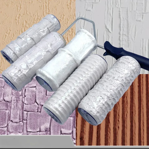Paint Roller Painting Tool for Wall Rubber Protection Stamp Polyurethane Textured Paint Pottery Wheel Embossed Paint Roller