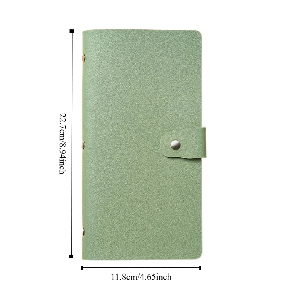 Fun Money Savings Challenge Binder Solid Color PU Savings Challenges Book Easy Leather Cash Budget Notebook Bills Storage