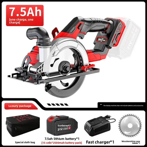 110V/220V Brushless Lithium Battery Electric Circular Saw Rechargeable Wireless Woodworking Hand Saw Power Tools CBA