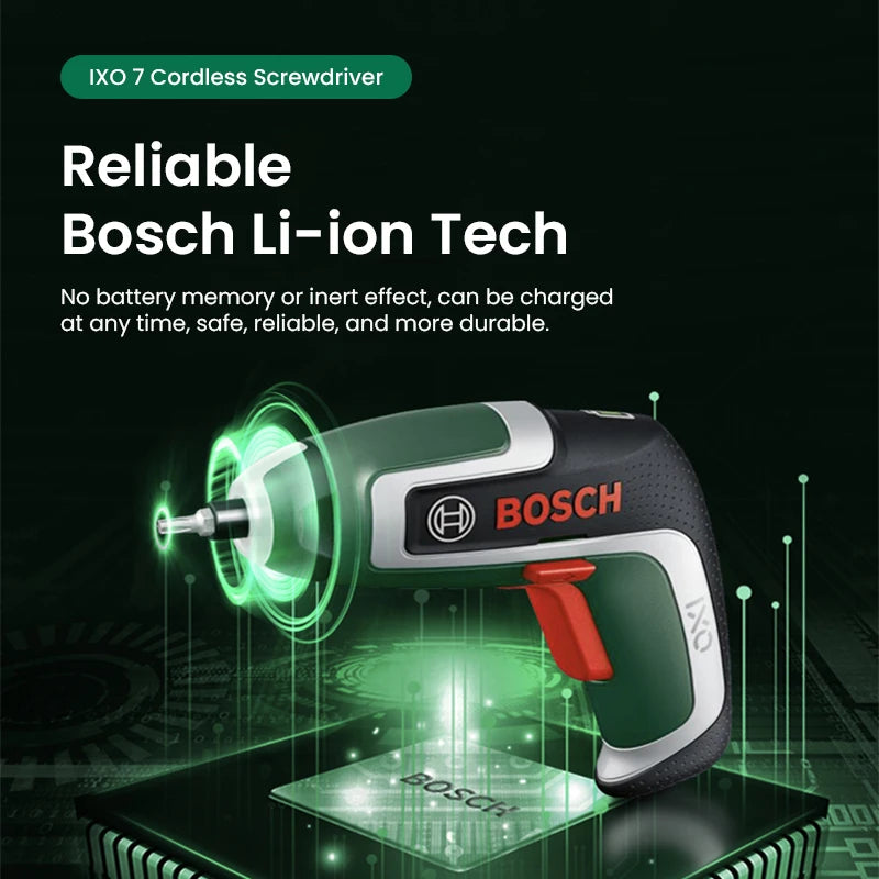 Bosch IXO 7 Cordless Electric Screwdriver Mini Electric Drill 5.5Nm 235rpm 3.6V  Rechargeable Screwdriver Power Tool