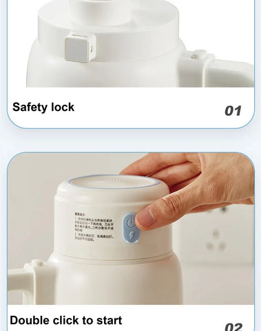 1000ml Wireless Juicer Blender Portable Drinking Cup Milkshake Mixer Juice Maker USB Rechargeable Home Juice Cup 1500mAh