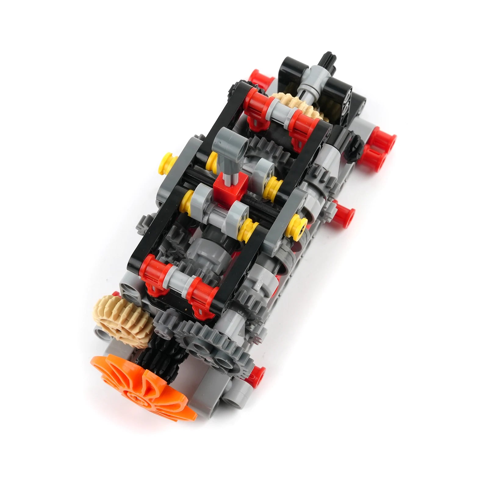 6-Speed Gearbox Model Kit - MOC Technical Building Blocks for DIY Cars - Compatible Transmission Engineering Toy with Gears