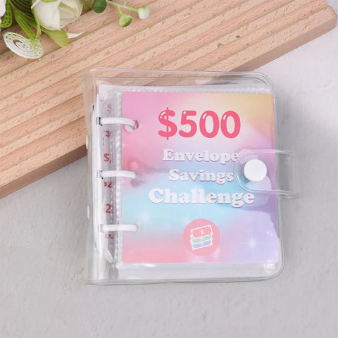 Money Saving Binder $150/300/500/1000 Savings Challenge Binder Mini Binder Cash Budget Storage Book Envelope Savings Notebook