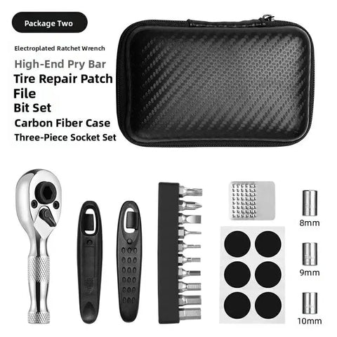 Bicycle  Portable Repair Tool Ratchet Wrench Kit Tire Lever Mini Pump Tools Set Bike Combination ToolAccessories
